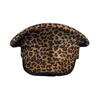 WASTEBIN Captain Hat For House Cocktail Parties Stage Captain Hat For Men Women Leopard Print Hat For Male Female