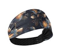 Wasteland Punk Petunia Flower Rose Gold Cooling cloth headbands Elastic hair bands for Workouts Gym hiking Yoga