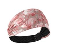 Wasteland Punk Zinnia Blush Peach Cooling athletic headband women Elastic hairband for tennis make up hiking tennis