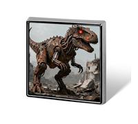 Wasteland Rusty Dino Lapel Pin for Men Brooches And Pins for Women Square Metal Badge for Shirts, Jackets, Hats | Durable Fashion Accessory & Gift for Men, Women, Events