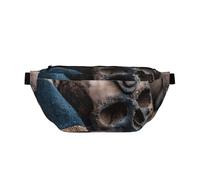 Wasteland Skeleton Adjustable Crossbody Waist Pack for Outdoor Sport and Travel - Large Capacity Sling Bag