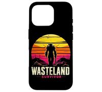 Wasteland Survivor Power Armor Silhouette Vintage Sunset Case for iPhone 16 Pro