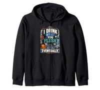 Wastewater Operator I Drink What You Flush Zip Hoodie