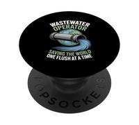 Wastewater Operator Saving The World One Flush At A Time PopSockets Adhesive PopGrip
