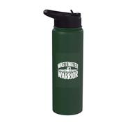 Wastewater Warrior Operator Sewer Plant Hero Stainless Steel Insulated Water Bottle