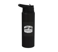 Wastewater Warrior Operator Sewer Plant Hero Stainless Steel Insulated Water Bottle