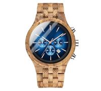WASTIME Wooden Watch for Men Women, Stylish Chronograph Military Casual Calendar Wood Watches, A- Olive Wood, Stylish Multifunctional Date Chronograph Watches