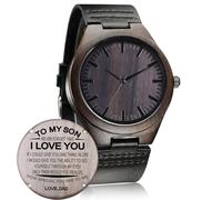 WASTIME Wooden Watch for Men Women, Stylish Chronograph Military Casual Calendar Wood Watches, C- For Son From Dad, Stylish Multifunctional Date Chronograph Watches