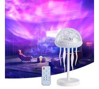 Wastou Jellyfish Lamp，Jellyfish Ocean Wave Projector Night Light ，USB Jellyfish Mood Lamp with with Dancing Tentacles，7 Colour Ceiling Projector Sensory Northern Lights for Bedroom/Gaming Room/Party
