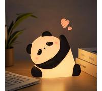 Wastou Silicone Panda Night Light,3-Level Dimmable Brightness Nursery Nightlight with 30 min Timer, Rechargeable Soft Silicone Besides Lamp,Perfect Nursery Rooms Decor for Babies, Girls
