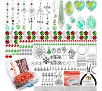 WASTROYAL 500 Pcs+ DIY Suncatcher Making Kits for Adults Crystal Christmas Sun Catchers Crafts Rainbow Maker for Christmas Decor Indoor Window Christmas Favors Sun Catcher Craft (Christmas)
