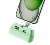 WASUIR iPhone Power Bank of iPhone 15 Portable Charger USB c 5000mAh Switchable Double Plug A Small Portable Charger Compatible with iPhone 15/14/13/12/11/Pro/Plus/ProMax/Mini/X/XS/XR/XsMax (Green)