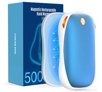 Wasuka Hand Warmers Rechargeable 2 Pack, Electric Magnetic Hand Warmer Portable Reusable Handwarmer with 5000mAh Power Bank Function, USB Pocket Warmer Hand Heater Great Gift for Men Women