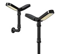 Wasuka Solar Lights Outdoor Garden, 2-Pack Upgraded 48 LED Solar Powered Wall Lantern Solar Pathway Lights, IP65 Waterproof Solar Garden Lights for Pathway Yard Patio Warm White