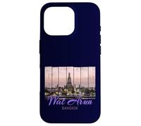 Wat Arun Temple Bangkok Thailand at sunset Vintage design Case for iPhone 16 Pro