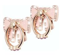 WATACHE Finger Ring Stand, Luxury Glitter Diamond Universal Metal Smartphone Finger Ring Grip Holder Kickstand for iPhone/iPad/Samsung/HTC/Nokia/Cellphones/Tablet-Shiny(Bow Tie x2)