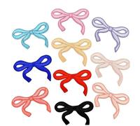 WATASAA Embroidered Applique Patches, Hearts Rose Flower Star Bowknot Shapes, Iron-on/Sew-on, 72 Pieces, 1.0-1.5 Inches (Colorful Bowknot(10PCS))