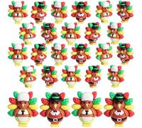 Watayo 30 Pcs Thanksgiving Mini Turkey Figurines, Miniature Turkey Ornaments to Hide and S all Thanksgiving Tiny Turkeys Statue Decorations for Home Table DIY Crafts Party Gifts Decor