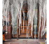 Watayo Halloween Scary Fabric 1277x99cm Large Size Scary White Scary Fabric for Windows Doors Haunted House Decoration