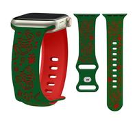 Watbro Christmas Engraved Band Compatible with Apple Watch 38mm 40mm 41mm 42mm 44mm 45mm 49mm Women Men,Cute Snowman Engraved Strap for iWatch Series 11 10 9 8 7 6 5 4 3 2 1 SE Ultra