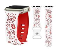 Watbro Christmas Engraved Band Compatible with Apple Watch 38mm 40mm 41mm 42mm 44mm 45mm 49mm Women Men,Cute Snowman Engraved Strap for iWatch Series 11 10 9 8 7 6 5 4 3 2 1 SE Ultra