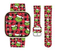 Watbro Christmas Holidays Watch Band Compatible with Fitbit Versa 3 / Sense/Fitbit Versa 4 / Sense 2 Bands for Women Men,Soft Silicone Strap Replacement Accessories