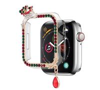 Watbro Christmas Protective Case Compatible for Apple Watch 40mm 41mm 44mm 45mm Diamond,Christmas Case for iWatch SE/Series 9/8/7/6/5/4,All-Around Edge Protective Cover Frame No Screen Protector
