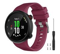 Watbro Compatible with Garmin Forerunner 45S Band, Soft Silicone Sport Replacement Watch Strap Fitness Bracelet Bracelet for Garmin Forerunner 45S Smartwatch, Wine Red, Sports bracelet