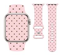 Watbro Fashion Polka Dot Aesthetics Watch Band Compatible with Apple Watch 38mm 40mm 41mm 42mm 44mm 45mm 49mm Women Men,Soft Silicone Cute Sport Strap Design for Ultra iWatch Series 10 9 8 7 6 SE Band
