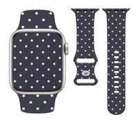 Watbro Fashion Polka Dot Aesthetics Watch Band Compatible with Apple Watch 38mm 40mm 41mm 42mm 44mm 45mm 49mm Women Men,Soft Silicone Cute Sport Strap Design for Ultra iWatch Series 10 9 8 7 6 SE Band