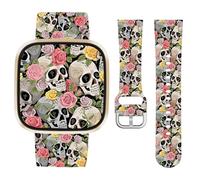 Watbro Halloween Holiday Band Compatible with Fitbit Versa 3 / Sense/Fitbit Versa 4 / Sense 2 Bands for Women Men,Soft Silicone Cute Sport Pumpkin Strap