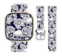 Watbro Halloween Holiday Band Compatible with Fitbit Versa 3 / Sense/Fitbit Versa 4 / Sense 2 Bands for Women Men,Soft Silicone Cute Sport Pumpkin Strap