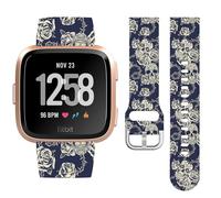 Watbro Halloween Holiday Band Compatible with Fitbit Versa/Lite/Fitbit Versa 2 Bands for Women Men,Soft Silicone Cute Sport Pumpkin Strap