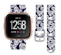 Watbro Halloween Holiday Band Compatible with Fitbit Versa/Lite/Fitbit Versa 2 Bands for Women Men,Soft Silicone Cute Sport Pumpkin Strap