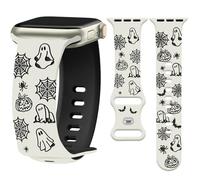 Watbro Halloween Pumpkin Engraved Band Compatible with Apple Watch 38mm 40mm 41mm 42mm 44mm 45mm 49mm Women Men,Cute Thanksgiving Day Strap for iWatch Series 10 9 8 7 6 5 4 3 2 1 SE Ultra