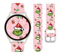 Watbro Holidays Band Compatible with Samsung Galaxy Watch 7 6 5 4 FE 40 44mm Bands for Women Men, 20mm Christmas Silicone Replacement Strap for Active 2/Galaxy Watch 3 41mm/ Vivoactive 5/Venu