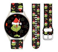 Watbro Holidays Band Compatible with Samsung Galaxy Watch 7 6 5 4 FE 40 44mm Bands for Women Men, 20mm Christmas Silicone Replacement Strap for Active 2/Galaxy Watch 3 41mm/ Vivoactive 5/Venu