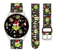 Watbro Holidays Band Compatible with Samsung Galaxy Watch 7 6 5 4 FE 40 44mm Bands for Women Men, 20mm Christmas Silicone Replacement Strap for Active 2/Galaxy Watch 3 41mm/ Vivoactive 5/Venu