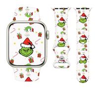 Watbro Holidays Watchband Compatible with Apple Watch 38mm 40mm 41mm 42mm 44mm 45mm 46mm 49mm for Men Women,Christmas Soft Silicone Replacement Strap for iWatch Series11 10 9 8 7 6 5 4 3 2 28 SE Ultra