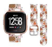 Watbro Thanksgiving Day Band Compatible with Fitbit Versa/Lite/Fitbit Versa 2 Bands for Women Men,Soft Silicone Cute Sport Pumpkin Strap