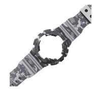 Watch accessories Fit for Casio G-SHOCK camouflage resin Fit for GA-110 100 120 GD-100 strap watch case Men's and women's sports strap(Camouflage grey)