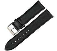 Watch Accessories Thin Watchbands 16 18 19 20 22 mm Leather Watch Strap Watch Band Black,19mm