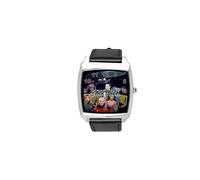 Watch Analogue Quartz with Real Leather Band Black Square for Star Trek Fans E2