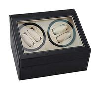 Watch Automatic Watch Winder Case,Watch Winder for 4 Automatic Watches,with 6 Storage Spaces,Ultra-Silence Watches Storage Display Case Self Winding