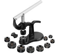 Watch Back Press Tool Kit 13pcs Watch Press with 12 Dies (18mm-50mm) Watch Case Closer for Battery Replacement & Watch Repair Essential Watch Tools for Watchmakers & DIYers