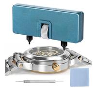 Watch Back Replacement Tool Kit, Watch Case Opener Set, Precision Repair Tools for Hobbyists Back Remover with Adjustable Wrench and Screwdriver, Blue