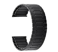 watch band 22mm Elastic Stainless Steel Strap Metal Watch Band Quick Release Bracelet Universal Men Wristbelt(Black,S Length 137mm)