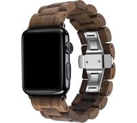 Watch Band 42mm44mm/45mm iWatch band Bracelet Strap Stainless Steel Clap with Adjustable Links Compatible for iWatch Series 7/6/5/4/3/2/1 Sport & Edition (Walnut)