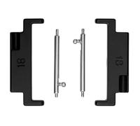 Watch Band Adapter 18mm to 20mm 22mm Accessories Smartwatch 1 Pair Black Connector Adapter Strap for Changing to Your Favorite Watch Band - Universal Stainless Steel Adapters With Quick Release Pins