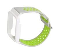 Watch Band Bumper Case, Stylish Portable Replacement Silicone Watch Band for Hiking for Running (Gray Green + White Shell)